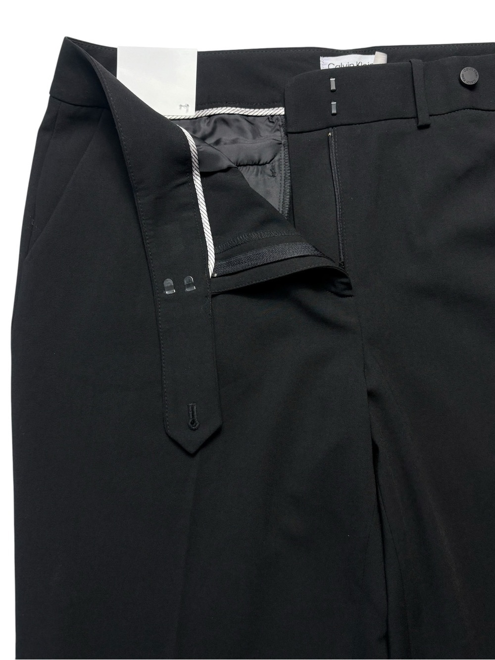 NWT Calvin Klein Classic Fit Suit Trouser Leg Pants Black 14 - Picture 4 of 13